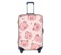 Wratle Funda protectora elástica para maleta, para equipaje de 45,7 a 76,2 cm, diseño de búho azul, Pink Cute Pig, S