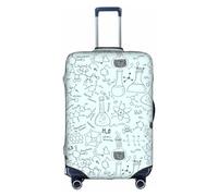 Wratle Funda protectora elástica para maleta, para equipaje de 45,7 a 76,2 cm, diseño de flores rosas hawaianas, Impresión química, S