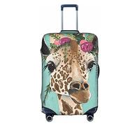Wratle Funda protectora elástica para maleta, para equipaje de 45,7 a 76,2 cm, Jirafa con flores, L