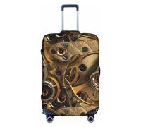Wratle Funda protectora elástica para maleta, se adapta a equipaje de 18 a 30 pulgadas, camuflaje azul, Engranajes Steampunk geniales, XL