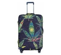 Wratle Funda protectora elástica para maleta, se adapta a equipaje de 18 a 30 pulgadas, diseño de flor de loto bohemio, A Puff in Time Weed, XL