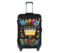 Wratle Funda protectora elástica para maleta, se adapta a equipaje de 45,7 a 76,2 cm, diseño de tiburón, Pastel grande de feliz cumpleaños, L