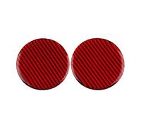 WRDFZASB Alfombrilla adhesiva de fibra de carbono suave for taza de agua, compatible con Fiat 500, Abarth 595, Renault, Dodge, SRT, RAM, DEMON y Jaguar.(Red Carbon,For 7cm)