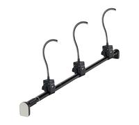 Wreath Hanger, Adjustable Hook, No Screw Holder with 15 Inches Length, Over the Door, Removable Design for Closet, Garage, Rv, Dorm, Porch, Home, Dorm, Apartment, Bedroom, Black
