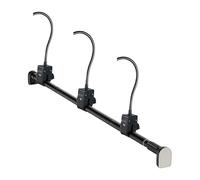 Wreath Hanger, Adjustable Hook, No Screw Holder with 15 Inches Length, Over the Door, Removable Design for Closet, Garage, Rv, Dorm, Porch, Home, Dorm, Apartment, Bedroom, Black