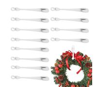 Wreath Hanger - Garland Hanger | 12 Pack Christmas Mantle Hooks, Reusable Silicone Wreath Holders For Fireplace, Stair Railing, Cabinet And Porch Decor, Strong Load-Bearing Holiday Decoration Clips