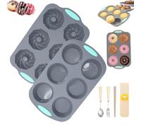 Wreath Ice Mold, 2026 New Wreath Ice Mold for Holiday Cocktails, Holiday Wreaths Ices Cubes Molds, Christmas Silicone Wreaths Ices Cube Tray, for Cubes, Donuts, Soap & Chocolate (M)