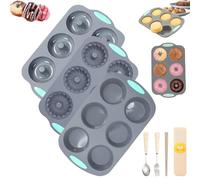 Wreath Ice Mold, 2026 New Wreath Ice Mold for Holiday Cocktails, Holiday Wreaths Ices Cubes Molds, Christmas Silicone Wreaths Ices Cube Tray, for Cubes, Donuts, Soap & Chocolate (W)