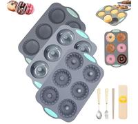 Wreath Ice Mold, 2026 New Wreath Ice Mold for Holiday Cocktails, Holiday Wreaths Ices Cubes Molds, Christmas Silicone Wreaths Ices Cube Tray, for Cubes, Donuts, Soap & Chocolate (R)