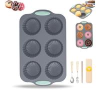 Wreath Ice Mold, 2026 New Wreath Ice Mold for Holiday Cocktails, Holiday Wreaths Ices Cubes Molds, Christmas Silicone Wreaths Ices Cube Tray, for Cubes, Donuts, Soap & Chocolate (A)