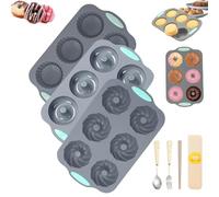 Wreath Ice Mold, 2026 New Wreath Ice Mold for Holiday Cocktails, Holiday Wreaths Ices Cubes Molds, Christmas Silicone Wreaths Ices Cube Tray, for Cubes, Donuts, Soap & Chocolate (Q)