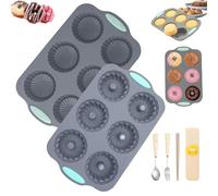 Wreath Ice Mold, 2026 New Wreath Ice Mold for Holiday Cocktails, Holiday Wreaths Ices Cubes Molds, Christmas Silicone Wreaths Ices Cube Tray, for Cubes, Donuts, Soap & Chocolate (L)