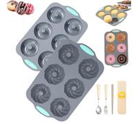 Wreath Ice Mold, 2026 New Wreath Ice Mold for Holiday Cocktails, Holiday Wreaths Ices Cubes Molds, Christmas Silicone Wreaths Ices Cube Tray, for Cubes, Donuts, Soap & Chocolate (H)