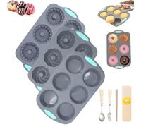 Wreath Ice Mold, 2026 New Wreath Ice Mold for Holiday Cocktails, Holiday Wreaths Ices Cubes Molds, Christmas Silicone Wreaths Ices Cube Tray, for Cubes, Donuts, Soap & Chocolate (Y)