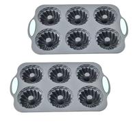 Wreath Ice Mold, Silicone Wreath Ice Cube, Round Holiday Wreaths Jello Puding Cake Pan, for Cubes, Cakes (#C,2PCS)