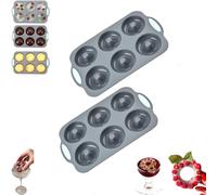 Wreath Ice Mold, Wreath Ice Mold for Holiday Cocktails, 6 Hole Silicone Cube Trays Suitable for Holiday Cocktails/Chocolate/Desserts (2PCS-AA)
