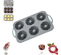 Wreath Ice Mold, Wreath Ice Mold for Holiday Cocktails, 6 Hole Silicone Cube Trays Suitable for Holiday Cocktails/Chocolate/Desserts (1PCS-A)
