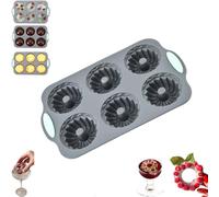 Wreath Ice Mold, Wreath Ice Mold for Holiday Cocktails, 6 Hole Silicone Cube Trays Suitable for Holiday Cocktails/Chocolate/Desserts (1PCS-D)