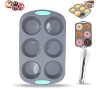 Wreath Ice Mold, Wreath Ice Mold for Holiday Cocktails, 6 Hole Wreaths Ices Cubes, Silicone Christmas Wreaths Ices Cube Tray, for Cubes, Donuts, Soap & Chocolate, Easy Release (C)