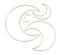 Wreath Rings, Gold Moon Macrame Set, Christmas Craft Rings for Decoration, Project Feature, Easy Use Tool, Artistic Accessory, Holiday Accessory for Home School and Art