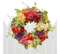Wreaths for Front Door - Artificial Flower Garland, Spring Door Wreath for Home Decor, Artificial Hydrangea and Peony Wreaths for Wall, Porch, Fireplace, Farmhouse, Easter, Party, Wedding, Outdoor Use