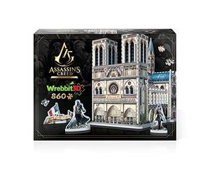 Wrebbit3D Assassin'S Creed Unity - Rompecabezas 3D de Notre-Dame - 860 Piezas, Incluye referencias del Videojuego de Ubisoft