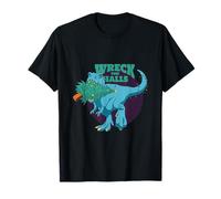 Wreck The Halls: T-Rex Navidad Navidad Dinosaurio Dino Camiseta