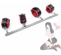WreGmgg ̣ σ Barras Negras y Esposas para Manos y pies para una Experiencia Bondage Bien sujeta.