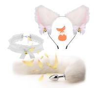 WreGmgg ̣ σ ¡Pura elegancia, conjunto de 3 piezas de zorro blanco en todo su esplendor!-G057