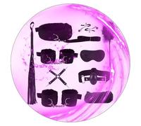 WreGmgg 10 Piezas De Nylon Ajustable para El Juego De Papel, Gafas De SueñO + Pulsera De Nylon - D3 (Negro)