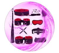 WreGmgg 10 Piezas De Nylon Ajustable para El Juego De Papel, Gafas De SueñO + Pulsera De Nylon - D3 (Rojo)
