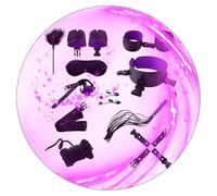 WreGmgg 10 Piezas Nuevo Conjunto Multifuncional De Nylon para Mejorar La Fuerza Muscular, Palo De Pluma, MáScara De Ojo del SueñO, Pulsera De Nylon - D2 (PúRpura)