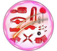 WreGmgg 12 Piezas De Los úLtimos Cinturones De ProteccióN De Cuero para Hombres Y Mujeres, Cinturones De Entrenamiento para El Hogar Adecuados para El Entrenamiento De Resistencia - Q (Rojo)