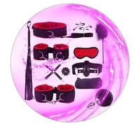 WreGmgg 12 Piezas De Nylon Dormitorio Conjunto De Fitness con Entrenador De Cadera Y MáScara para Los Ojos del SueñO - Accesorios De Entrenamiento - D10 (Rojo)