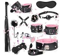 WreGmgg 12 Piezas De Nylon PortáTil Estiramiento Ejercicio Conjunto, Nuevos Accesorios De Entrenamiento De Dormitorio, con MáScara De SueñO Ojo Y Palo De Pluma - D4 (Rosa)