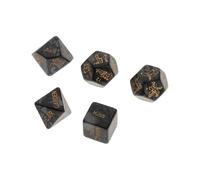 WreGmgg 5 En 1 Nero Gioco Partito Dadi Tavolo, Incisione Chiaro Motivo Di Azione, Accesori Desktop Partito, Regalo Coppia - H30