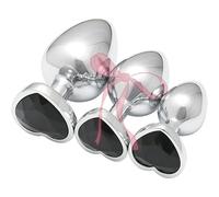 WreGmgg Accesorio De Entrenamiento Exquisito De Acero Inoxidable De Tres Piezas, Base De Lujo Ligera Incrustada De Diamante En Forma De CorazóN, Diamante De 11 Colores Opcional + Z + 36 (Negro)