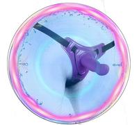 WreGmgg Accesorio De Varilla De Silicona PúRpura Suave del Polo Largo De Las SeñOras, Correa De Cuero Ajustable + Z + 4 (PúRpura)