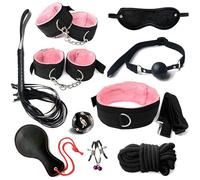 WreGmgg Ajustable 10 Piezas CláSico De Cuero Suave Dormitorio Fitness Multifuncional, Pulsera De Nylon Y CombinacióN De Raqueta De Cuero, Regalo De Pareja - D7