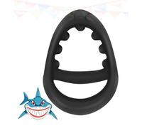 WreGmgg ¡Anillo De Entrenamiento De Silicona Negra En Forma De Y Con Dientes De TiburóN, Suave Y CóModo, Duradero Y Antideslizante! -Z