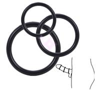 WreGmgg Anillo de Silicona Negro de 3 tamaños, diseño Duradero y Elegante, versátil, Estructura Robusta en Forma de Z