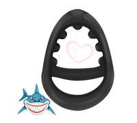 WreGmgg Anillo Deportivo Diente De TiburóN De Silicona Negra, Suave Y CóModo, DiseñO En Forma De Y -Z