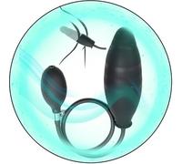 WreGmgg Bola Inflable Negra De Ejercicio De Resistencia, Altamente EláStica Y Ajustable, con Bomba De Aire Incluidos Regalos para Parejas- Q