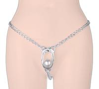 Wregmgg Cadena De Metal con Incrustaciones De Perlas, Aspecto De Moda, Tacto Delicado-Z