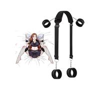 WreGmgg Cintura Fitness En Nylon Nero per Allenare Le Gambe E Le Mani, Deporte Indoor per Principianti, Regalo per Coppia - H19