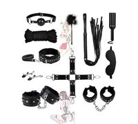 WreGmgg Conjunto De 11 Equipos De Fitness Internos De Cuero Negro Y Eficiente, Traje De Yoga DoméStico, Traje De Entrenamiento De Fuerza - H9