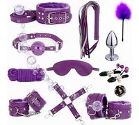 WreGmgg Conjunto De Dormitorio De Cuero Multifuncional De 12 Piezas, Equipado con Una Raqueta Y Entrenador De Cadera - D4