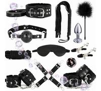 WreGmgg Conjunto De Dormitorio De Cuero Multifuncional De 12 Piezas, Equipado con Una Raqueta Y Entrenador De Cadera - D4