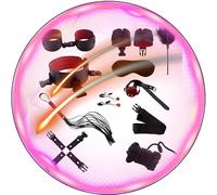 WreGmgg Conjunto De ProteccióN DoméStica Multifuncional De 10 Piezas para Hombres Y Mujeres, Equipado con Pulsera Y MáScara De Ojo De MeditacióN - Q (Rojo)