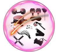 WreGmgg Conjunto De ProteccióN DoméStica Multifuncional De 10 Piezas para Hombres Y Mujeres, Equipado con Pulsera Y MáScara De Ojo De MeditacióN - Q (Rosa)